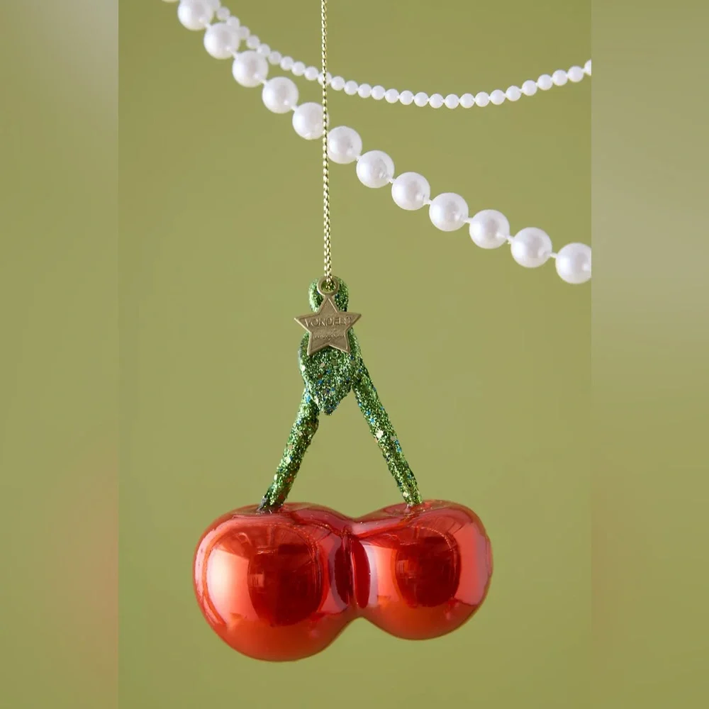 Anthropologie Vondels Cherry 🍒 Ornament New With Tags